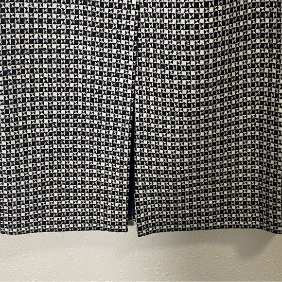 Vintage Talbots 100% Italian Wool Lined Houndstooth Pencil Skirt Women's Size 12 - Picture 7 of 13